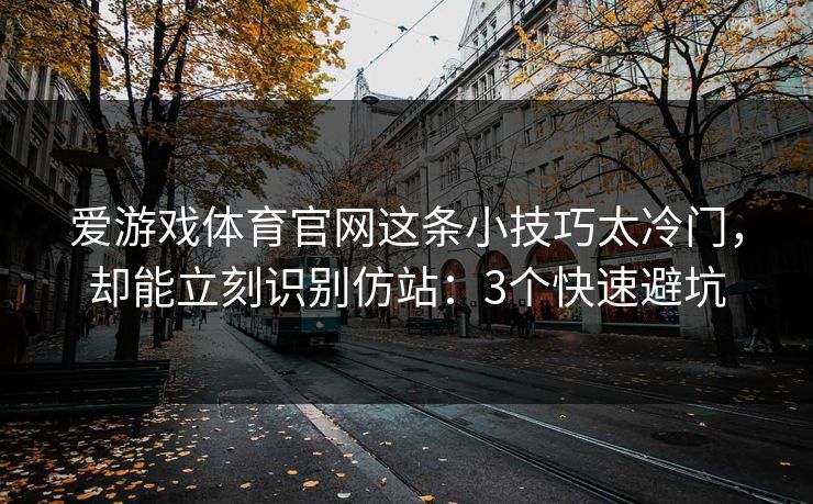 爱游戏体育官网这条小技巧太冷门，却能立刻识别仿站：3个快速避坑