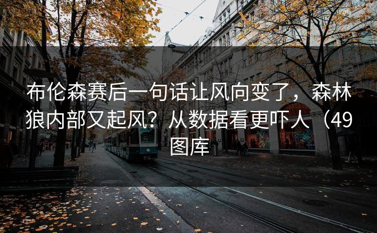 布伦森赛后一句话让风向变了，森林狼内部又起风？从数据看更吓人（49图库