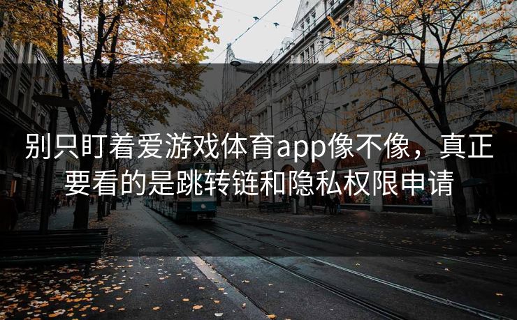 别只盯着爱游戏体育app像不像，真正要看的是跳转链和隐私权限申请