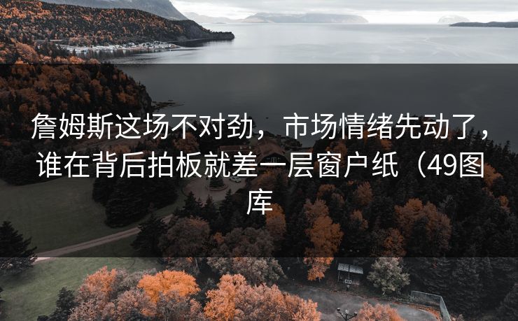 詹姆斯这场不对劲，市场情绪先动了，谁在背后拍板就差一层窗户纸（49图库
